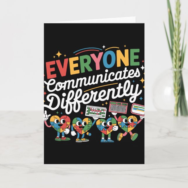 Everyone Communicates Differently Special Educatio Card (Front)