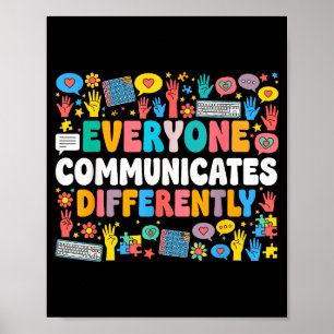 Everyone communicates differently special educatio poster