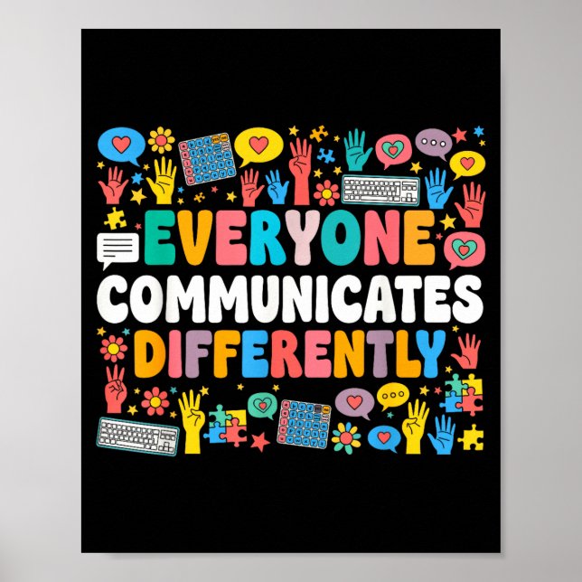 Everyone communicates differently special educatio poster (Front)