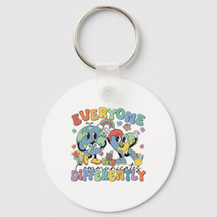 Everyone Communicates Differently Speech Autism Key Ring