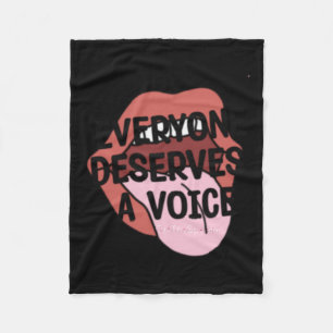 Everyone Deserves A Voice Sticker Fleece Blanket