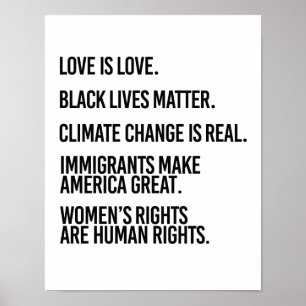 Everyone deserves human rights and climate change poster