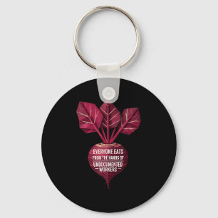 Everyone Eats From The Hands Of Undoented Workers  Key Ring