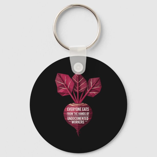 Everyone Eats From The Hands Of Undoented Workers  Key Ring (Front)