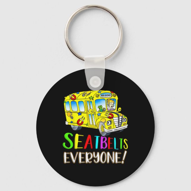 Everyone Fun Magic School Bus Driver Job Pride  Key Ring (Front)