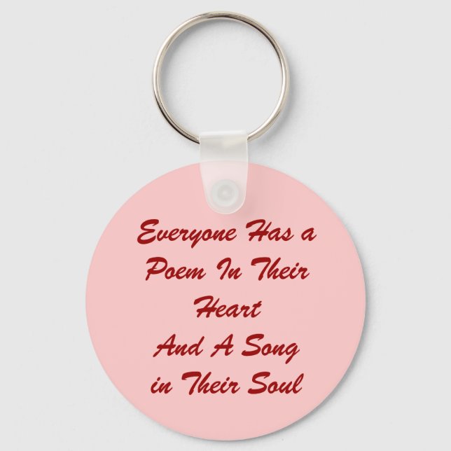 Everyone Has a Poem Keychain (Front)