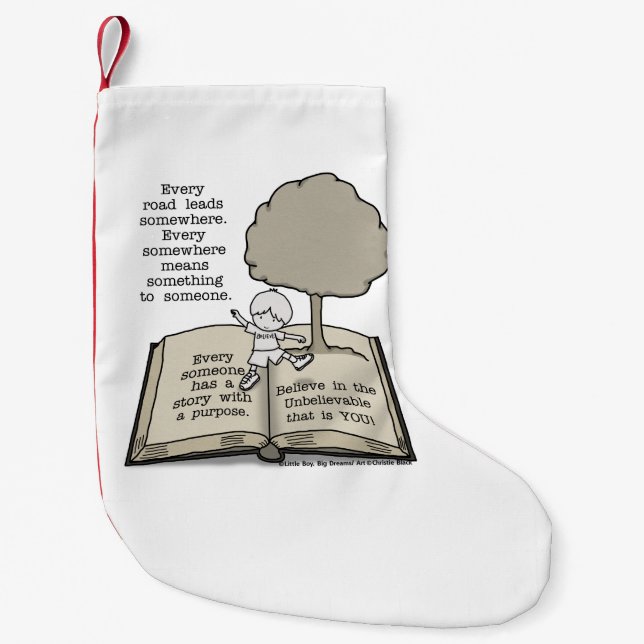 Everyone Has a Story Small Christmas Stocking (Front)