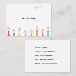 Everyone is aiming for that home run catch. business card