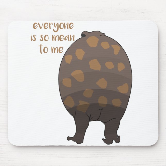 Everyone is so mean to me Funny Kawaii Frog Meme Mouse Pad (Front)