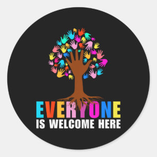 Everyone Is Welcome Here 1 Classic Round Sticker
