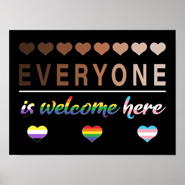 Everyone is welcome here All Are Welcome Here Poster (Front)