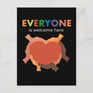 Everyone Is Welcome Here Diversity Inclusion Equal Postcard