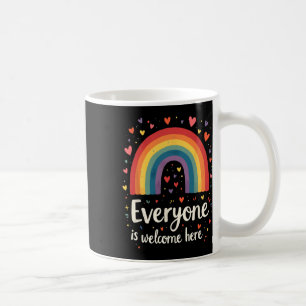 Everyone Is Welcome Here Idaho Educator Pride Rain Coffee Mug