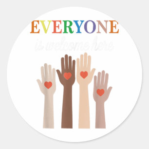 Everyone Is Welcome Here Idaho T-shirt1.png Classic Round Sticker