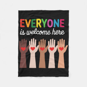 Everyone Is Welcome Here Idaho Teacher 12  Fleece Blanket