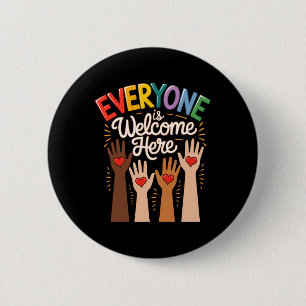 Everyone Is Welcome Here Idaho Teacher 1  6 Cm Round Badge