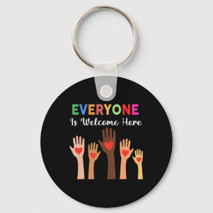 Everyone Is Welcome Here Idaho Teacher _1 Key Ring