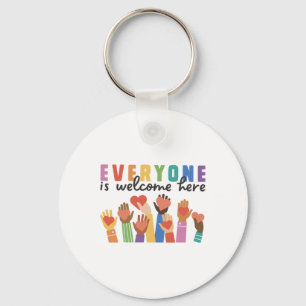 Everyone Is Welcome Here Idaho Teacher 25 Key Ring