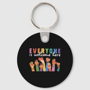 Everyone Is Welcome Here Idaho Teacher 27  Key Ring