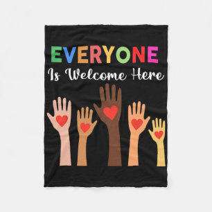 Everyone Is Welcome Here Idaho Teacher 2 Fleece Blanket
