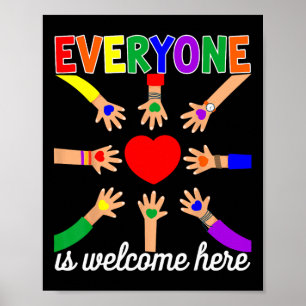 Everyone Is Welcome Here Idaho Teacher 32  Poster
