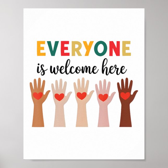 Everyone Is Welcome Here Idaho Teacher 46  Poster (Front)