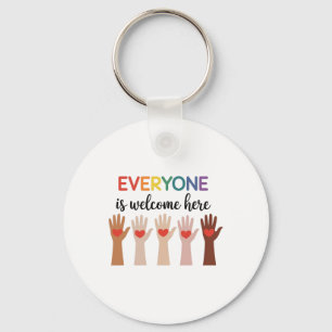 Everyone Is Welcome Here Idaho Teacher 4 Key Ring