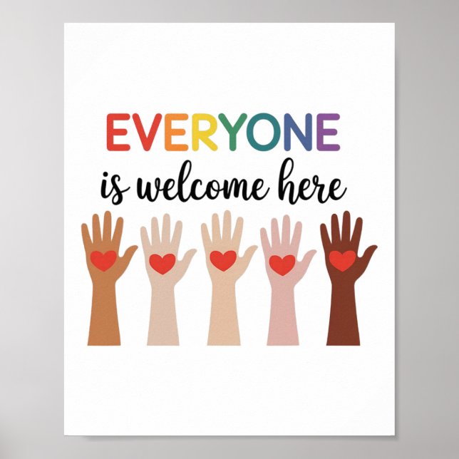 Everyone Is Welcome Here Idaho Teacher 4  Poster (Front)