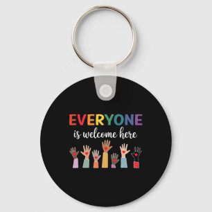 Everyone Is Welcome Here Idaho Teacher 52 Key Ring