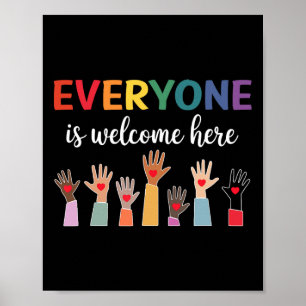 Everyone Is Welcome Here Idaho Teacher 52  Poster