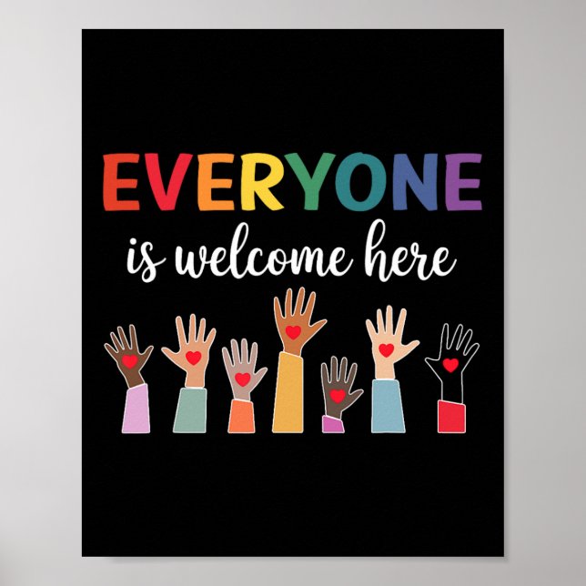Everyone Is Welcome Here Idaho Teacher 52  Poster (Front)