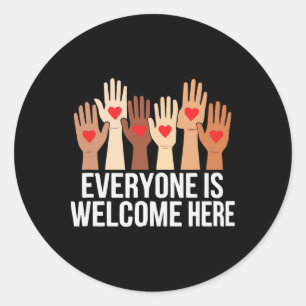Everyone Is Welcome Here Idaho Teacher 65 Classic Round Sticker