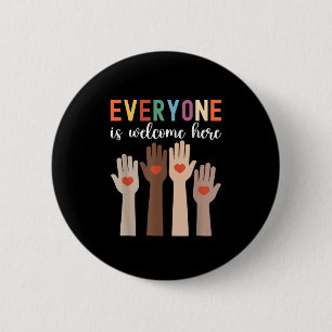 Everyone Is Welcome Here Idaho Teacher 6 Cm Round Badge