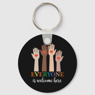 Everyone Is Welcome Here Idaho Teacher 73  Key Ring