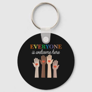 Everyone Is Welcome Here Idaho Teacher 7 Key Ring
