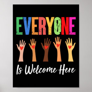 Everyone Is Welcome Here Idaho Teacher 80 Poster