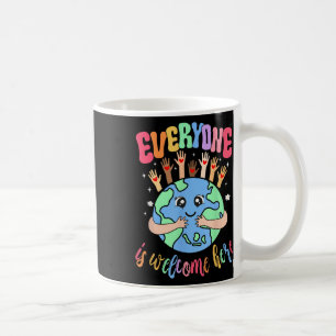 Everyone Is Welcome Here Idaho Teacher Earth Coffee Mug