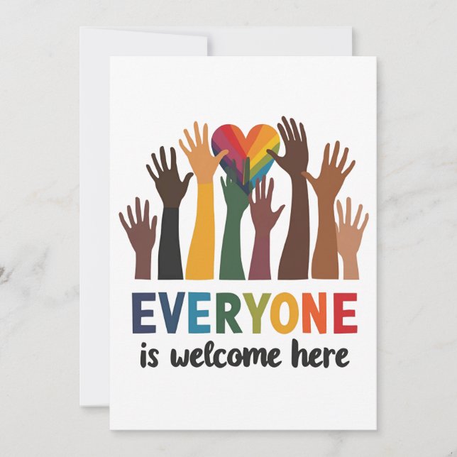 Everyone Is Welcome Here Idaho Teacher Invitation (Front)