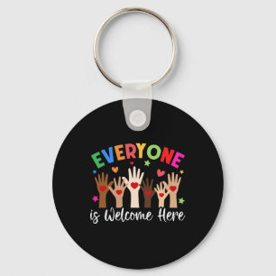 Everyone Is Welcome Here Idaho Teacher Key Ring