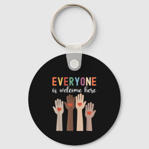Everyone Is Welcome Here Idaho Teacher Key Ring