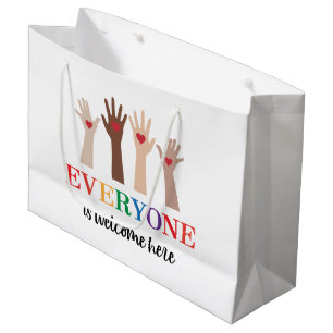 Everyone Is Welcome Here Idaho Teacher Large Gift Bag