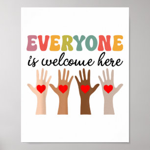 Everyone Is Welcome Here Idaho Teacher Men Women  Poster