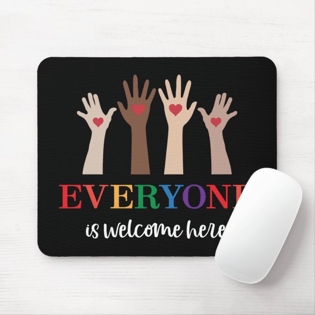 Everyone Is Welcome Here Idaho Teacher Mouse Pad (With Mouse)