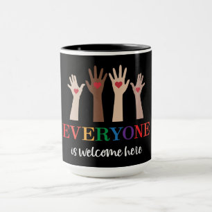 Everyone Is Welcome Here Idaho Teacher Mug