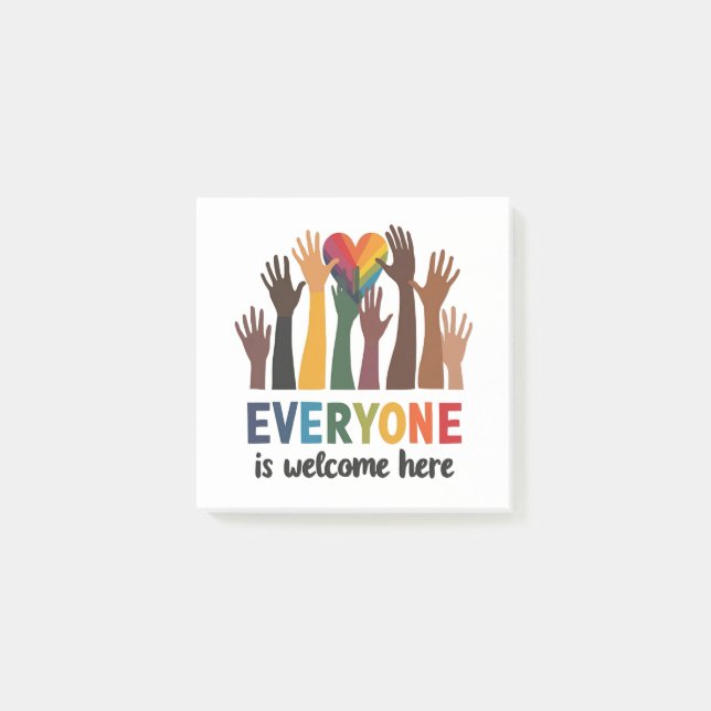 Everyone Is Welcome Here Idaho Teacher Post-it Notes (Front)