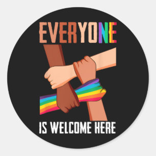 Everyone Is Welcome Here Idaho Teacher Student 2  Classic Round Sticker