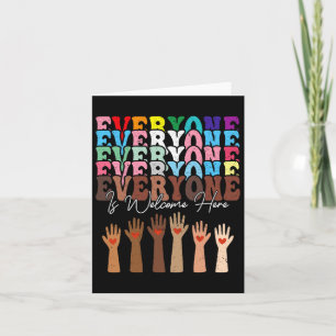 Everyone Is Welcome Here Idaho Teacher Student Wom Card
