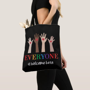 Everyone Is Welcome Here Idaho Teacher Tote Bag