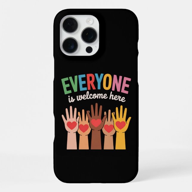 Everyone Is Welcome Here iPhone Case (Back)