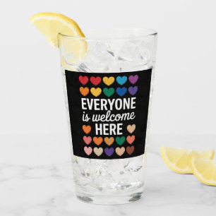 Everyone Is Welcome Here LGBTQ Glass